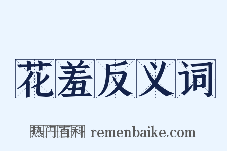 花羞反义词是什么意思的图片